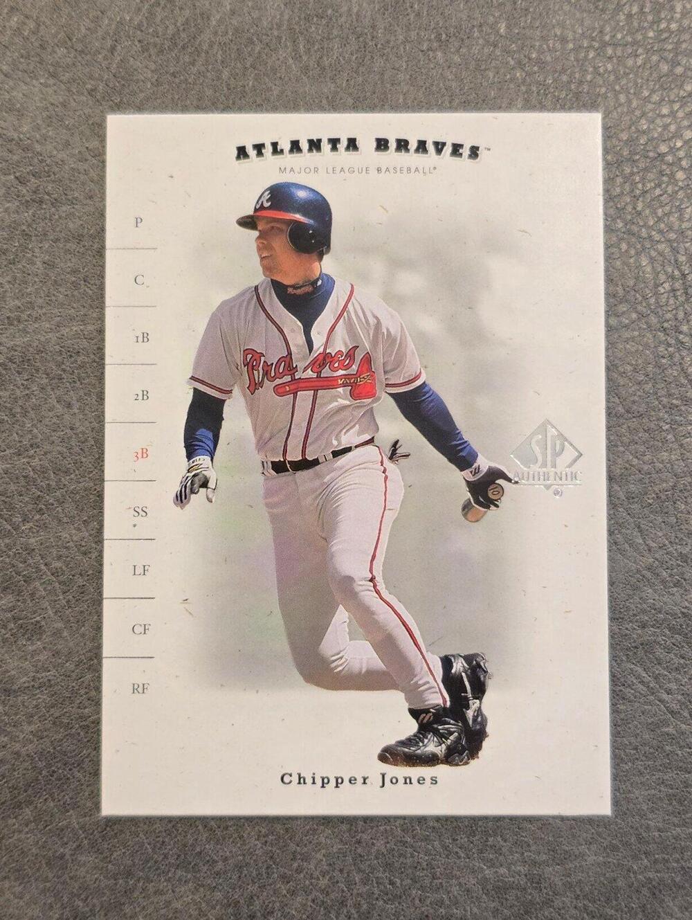 2001 SP Authentic #45 Chipper Jones Baseball Card